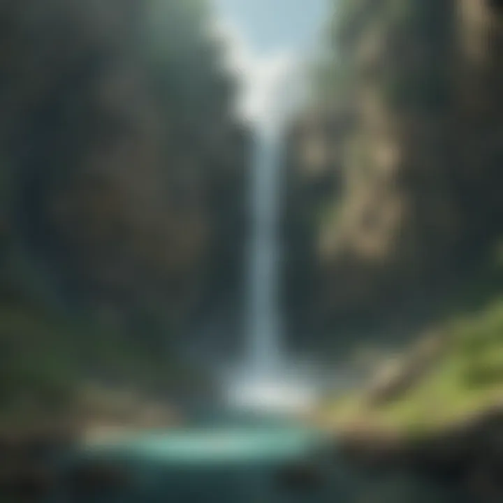 Magical Waterfalls in Zelda Wallpaper