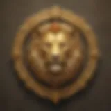 Regal Lion Crest in Golden Splendor