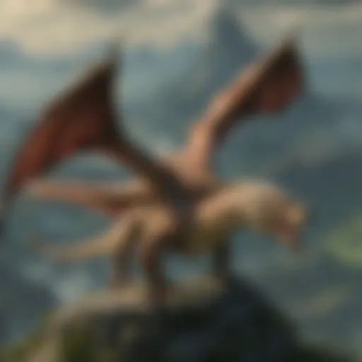 Majestic Wild Dragon soaring above Hyrule's lush forests