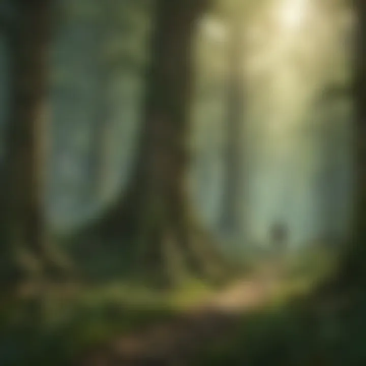 A mesmerizing depiction of a mystical forest