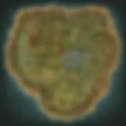 A detailed map of Hyrule showcasing key quest locations and landmarks