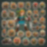 Colorful assortment of Mario Kart stickers featuring iconic characters
