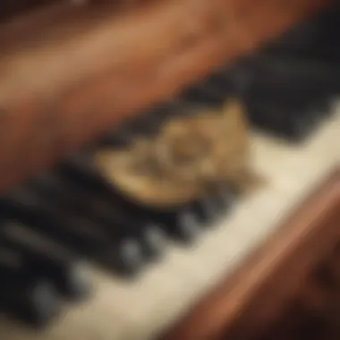 Piano keys with Zelda symbols