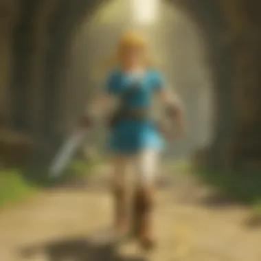 Character using motion controls in Zelda