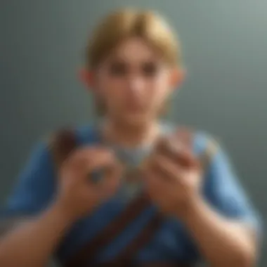 A close-up of ocarina finger placements during play