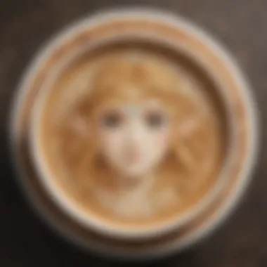 Artistic latte art adorning a perfectly brewed cup of coffee