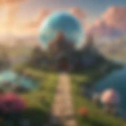 Mystical Bubble Town Quest landscape