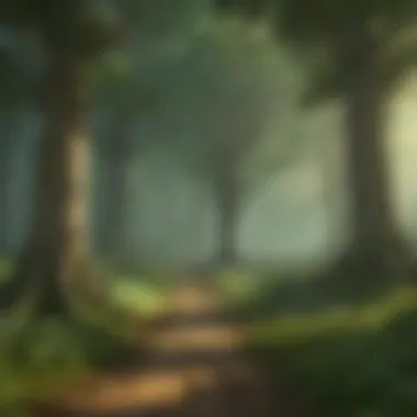 Mystical Forest Setting in Zelda Game