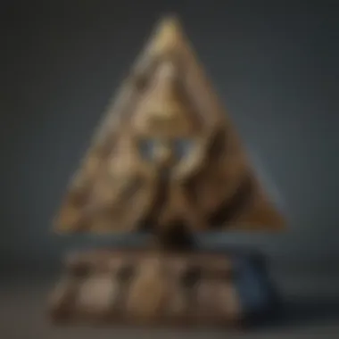 Mystical Triforce Symbol Statue