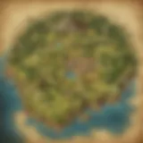 A detailed map of Hyrule showcasing various regions