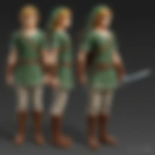 The diversity of outfits worn by Link throughout the series