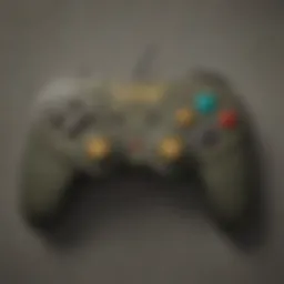 Close-up view of the Nintendo PowerA controller showcasing its ergonomic design.