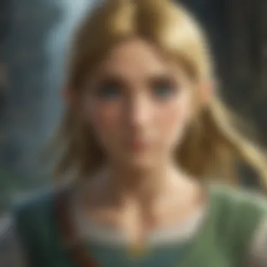 Link in Action: The Intensity of Tears of the Kingdom A dramatic scene featuring Link from 'Tears of the Kingdom' in a moment of action.