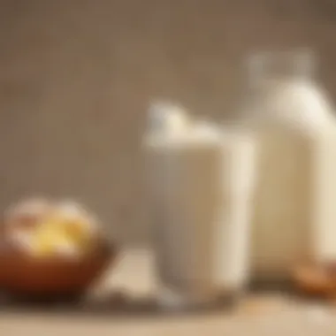 Organic milk being gently heated in a saucepan