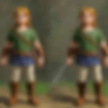 Comparison of original Ocarina of Time graphics with remastered version