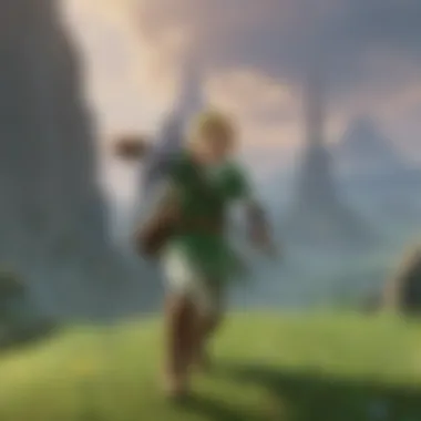 Close-up of Link wielding the Master Sword in a pivotal moment