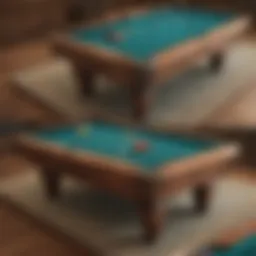 Elegant pool table with modern design elements