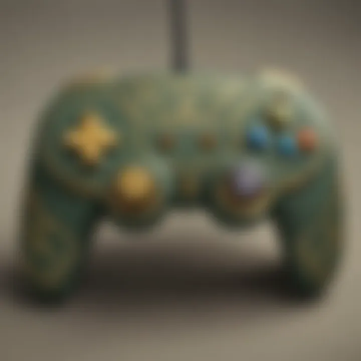 Close-up view of the PowerA Zelda controller showcasing its design