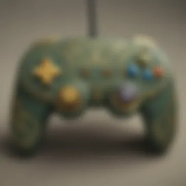Design Features of the PowerA Zelda Controller Close-up view of the PowerA Zelda controller showcasing its design