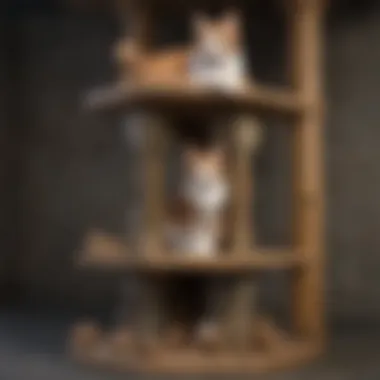 Interactive and engaging play features in a cat tower