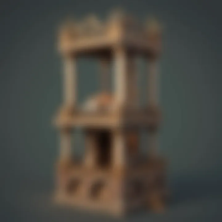 Elegant cat tower with intricate designs