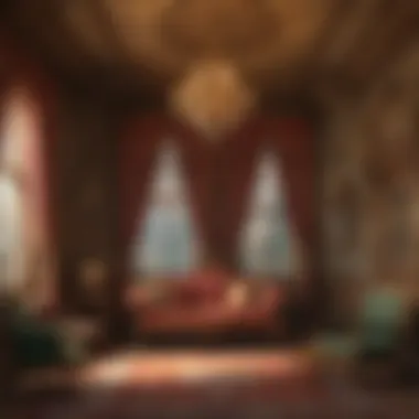 Luxurious Velvet Throne in Princess House Corner