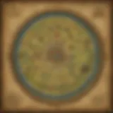 An intricate map of Hyrule showcasing major locations in the Zelda series