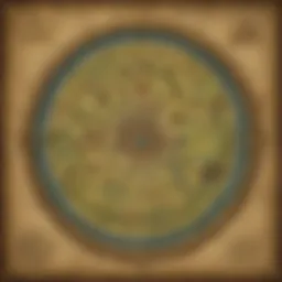 An intricate map of Hyrule showcasing major locations in the Zelda series