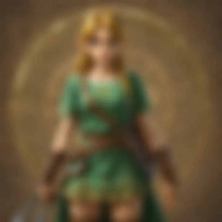 Artistic representations of key characters from the Zelda series.