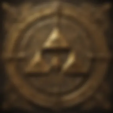 The iconic Triforce symbol representing the essence of the Zelda series.