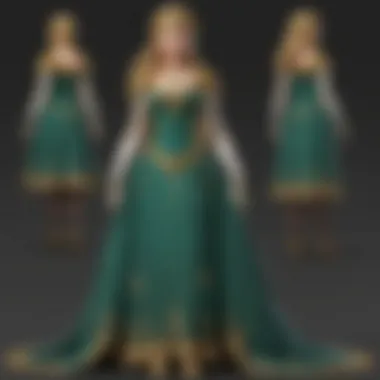 Regal Elegance of Princess Zelda's Garments