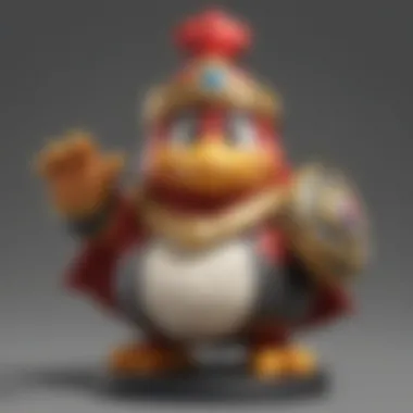 Regal King Dedede statue in a gaming setting