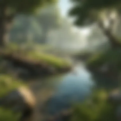 A serene landscape featuring the River Source, capturing the essence of the game’s immersive environment.