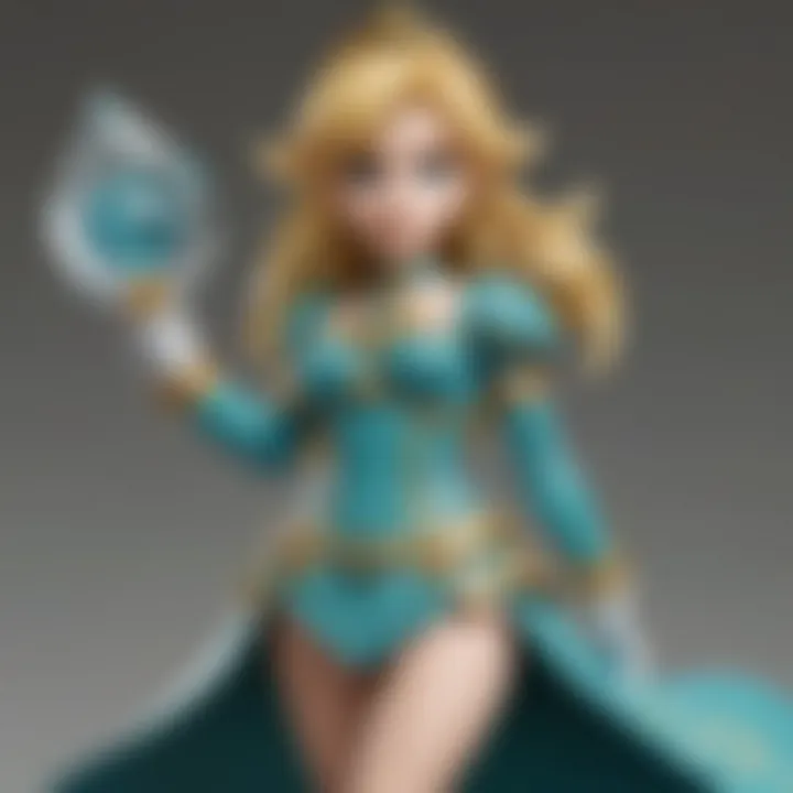 Close-up of intricate details on Rosalina Amiibo