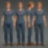 Concept art of scrubs with three hearts