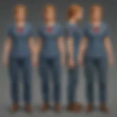 Concept art of scrubs with three hearts