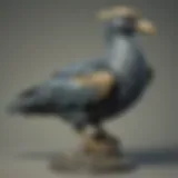 Sculpted sea bird statue in Hyrule's majestic landscape