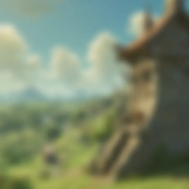 A vibrant scene showcasing the lush landscapes of Skyward Sword HD.