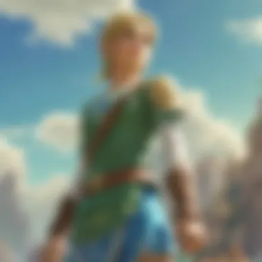 Cinematic moment showcasing Skyward Sword's narrative