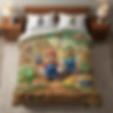 Super Mario Twin Bedding Set showcasing Mario and Luigi Adventures