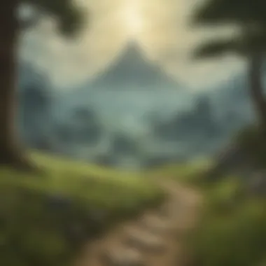 Hyrule's Serene Atmosphere A serene view of Hyrule's landscape.
