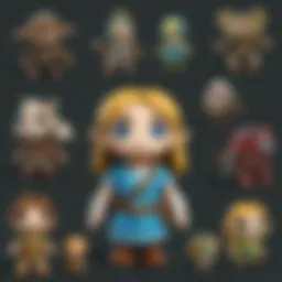 A vibrant assortment of Breath of the Wild plush toys showcasing their unique designs.