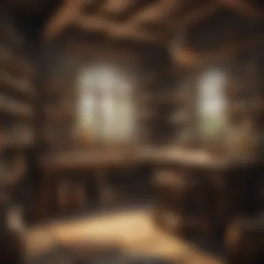 An Ancient Alchemist's Workshop Filled with Potions An ancient alchemist's workshop filled with potions