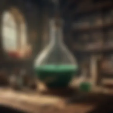 A mystical scene featuring potion effects