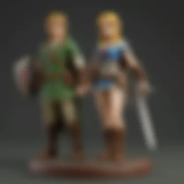 A collector's shelf filled with rare Zelda figurines, highlighting the passion of collectors.