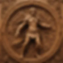 Intricate wood statue showcasing detailed craftsmanship
