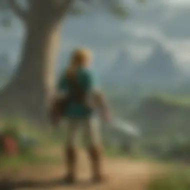 Link's Resolve Against Calamity Link preparing for battle against Calamity with the Master Sword