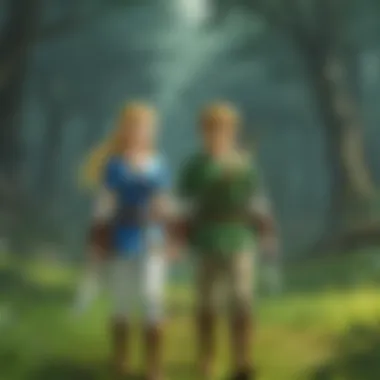 An emotional moment between Link and Princess Zelda, illustrating the depth of their character development.