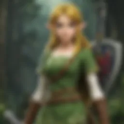 Stunning artwork from The Legend of Zelda series showcasing iconic characters