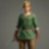 Link in his classic green tunic from the original Zelda game